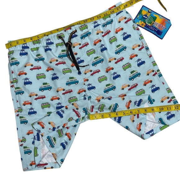 Surf Society Men’s Size Large Retro Cars Swim Trunks Board Shorts - Picture 4 of 8